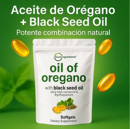 Aceite de Orégano + Aceite de Semilla Negra 60 caps.