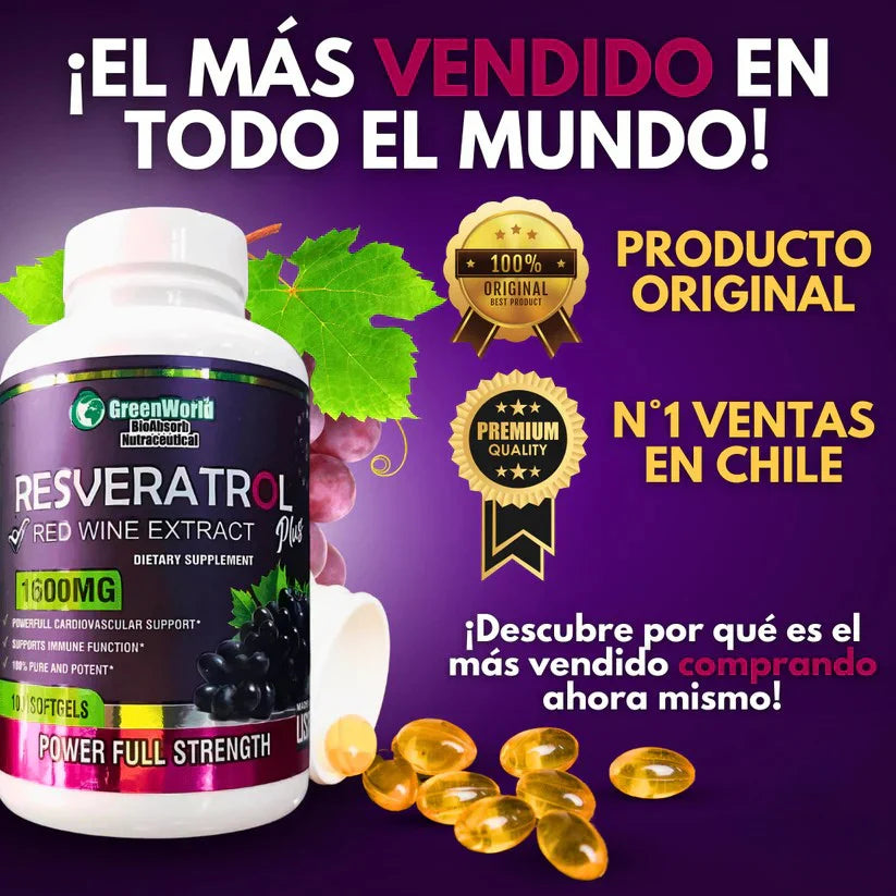 RESVERATROL PLUS - Antioxidante Natural 590mg