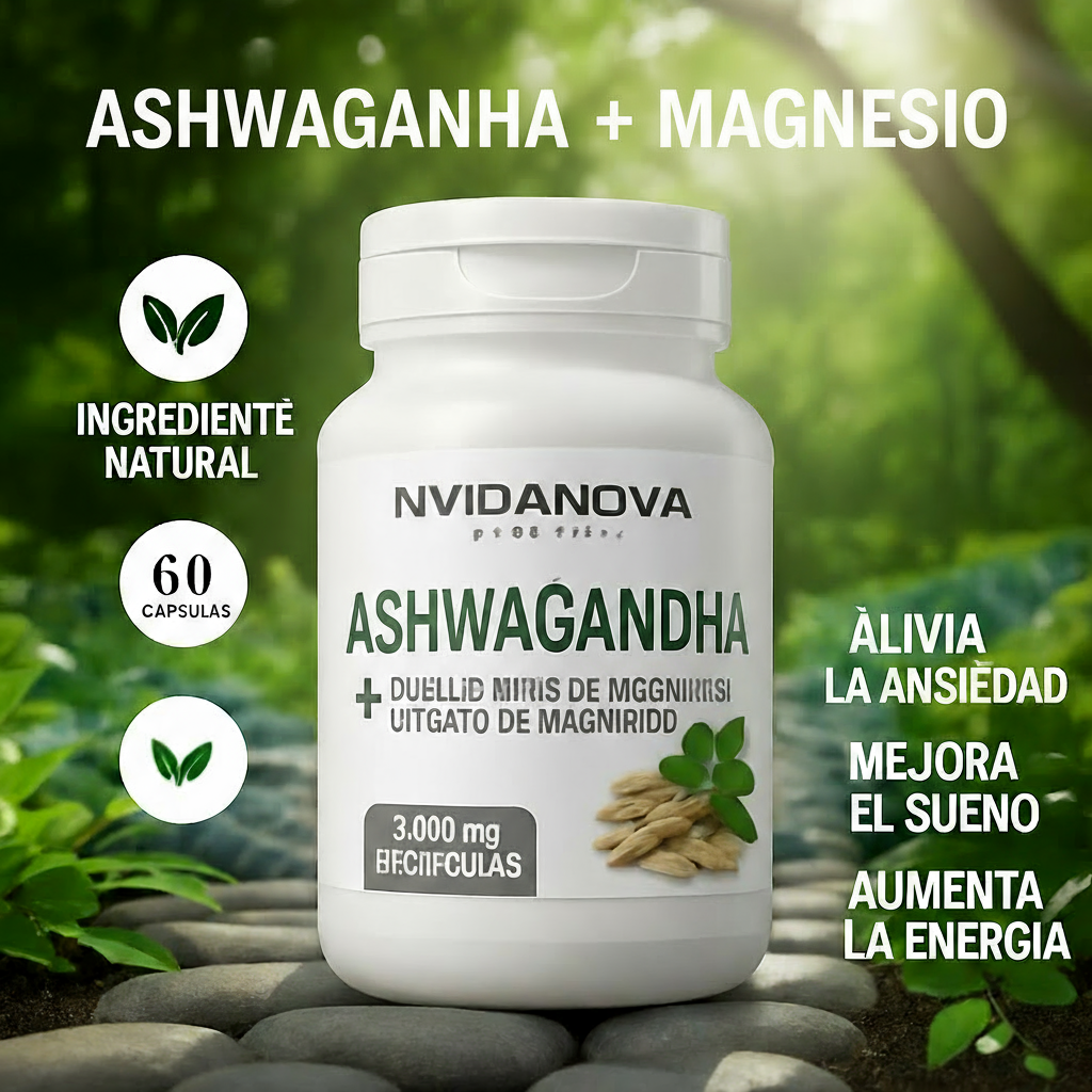 Ashwagandha + Magnesio 1000mg 60 CAPS
